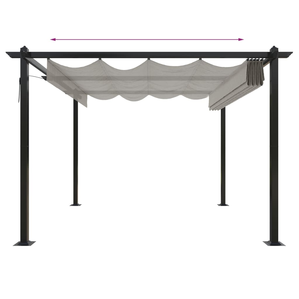 Pavillon Mit Ausziehbarem Dach 3X3 M