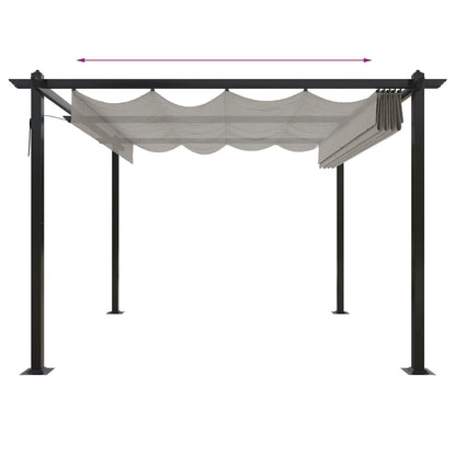 Pavillon Mit Ausziehbarem Dach 3X3 M