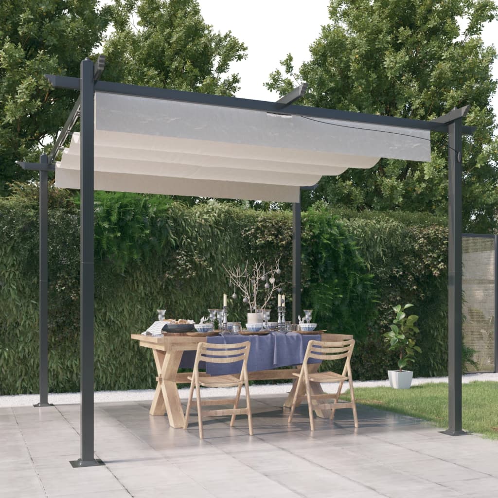 Pavillon Mit Ausziehbarem Dach 3X3 M