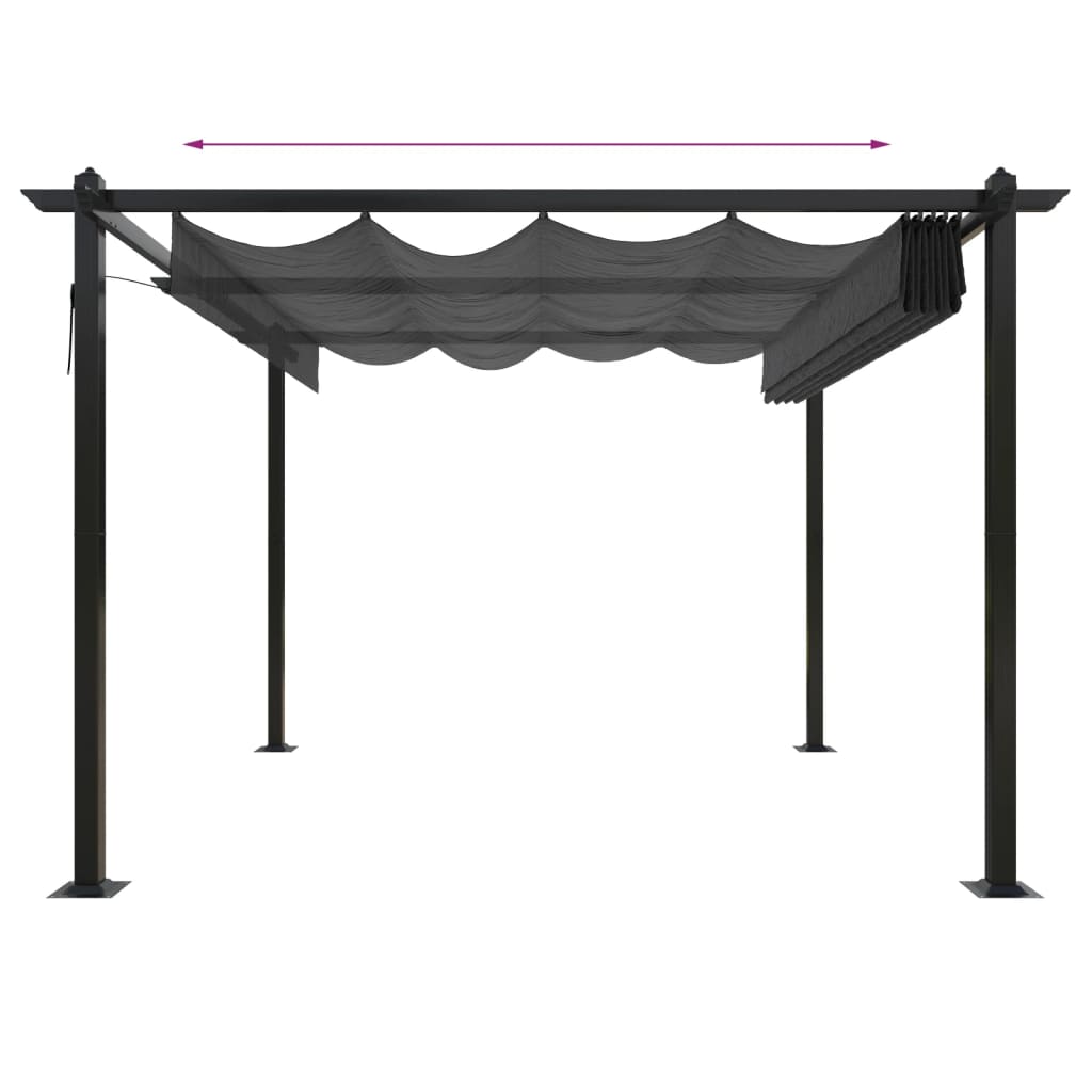 Pavillon Mit Ausziehbarem Dach 3X3 M