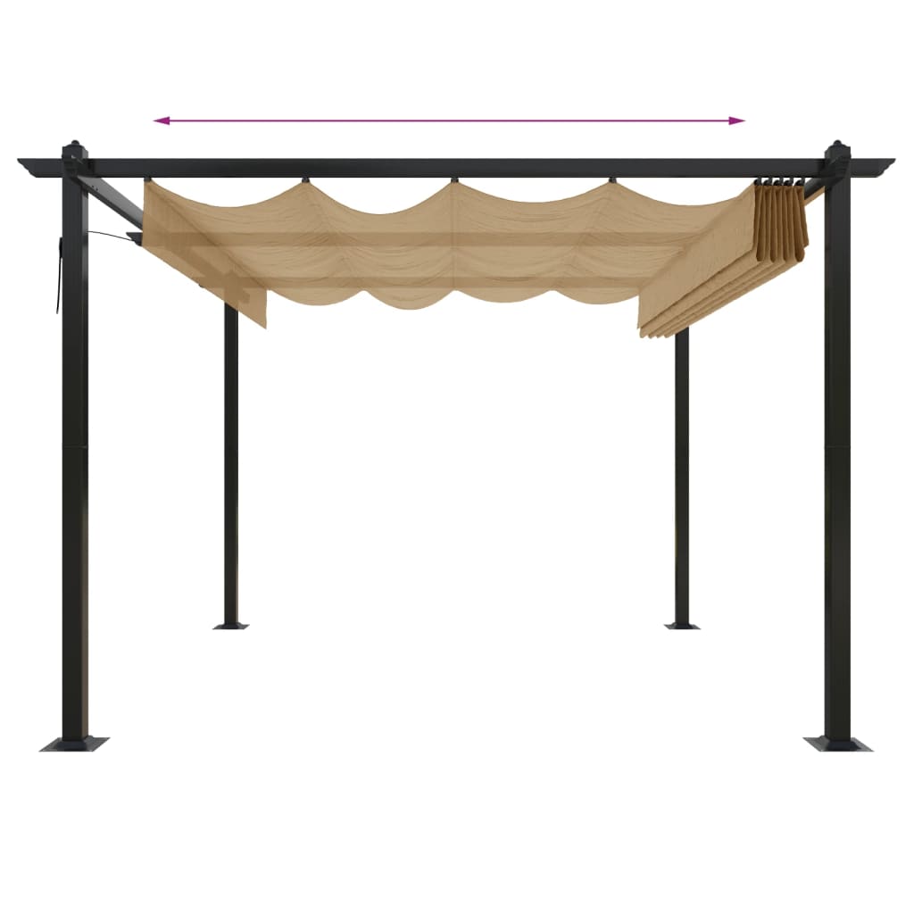 Pavillon Mit Ausziehbarem Dach 3X3 M