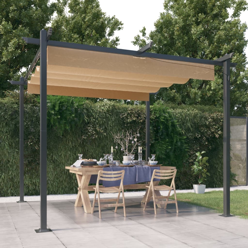 Pavillon Mit Ausziehbarem Dach 3X3 M