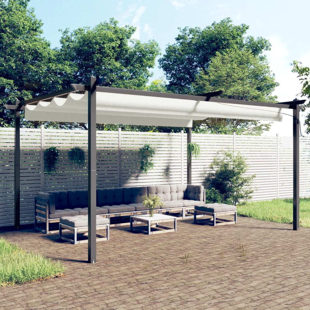 Pavillon Mit Ausziehbarem Dach 4X3 M
