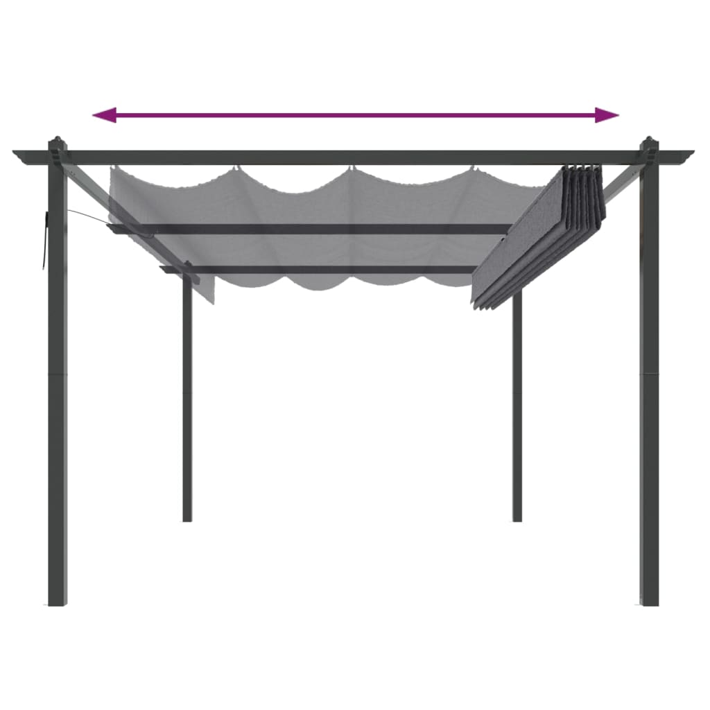 Pavillon Mit Ausziehbarem Dach 4X3 M