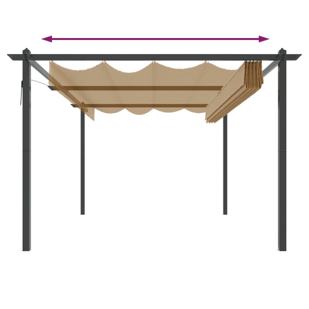Pavillon Mit Ausziehbarem Dach 4X3 M