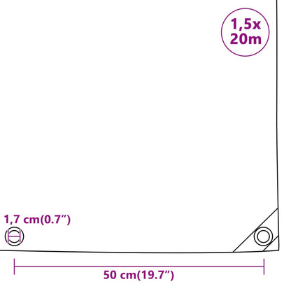 Abdeckplane 650 G/M² 1,5X20 M Schwarz
