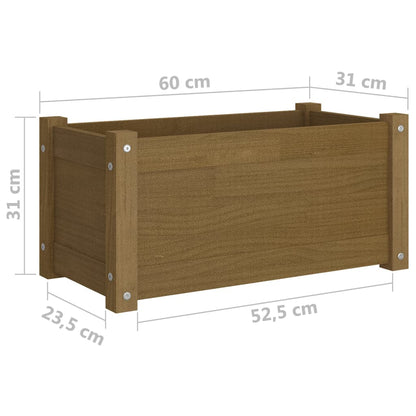 Pflanzkübel 2 Stk. 60X31X31 Cm Massivholz Kiefer