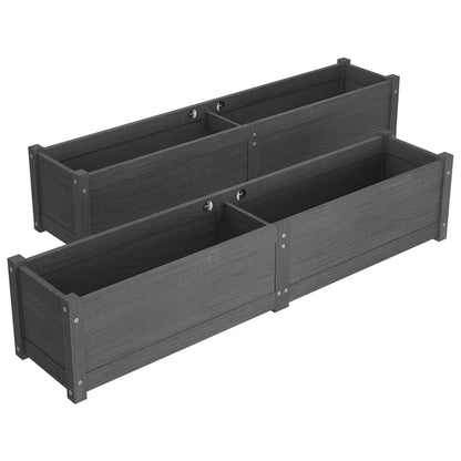 Garten-Hochbeete 2 Stk. 150X31X31 Cm Massivholz Kiefer