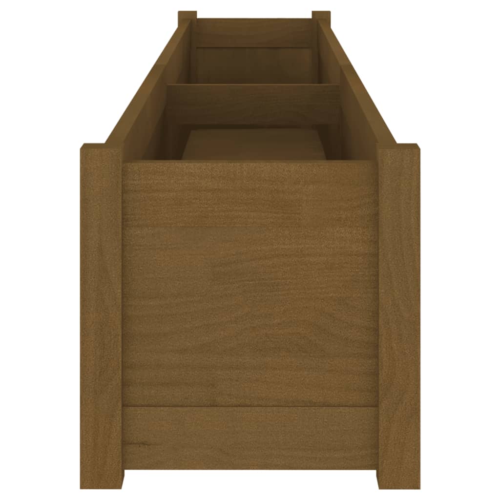 Pflanzkübel Honigbraun 200X31X31 Cm Massivholz Kiefer