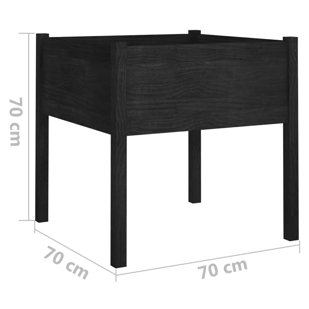 Pflanzkübel 70X70X70 Cm Massivholz Kiefer