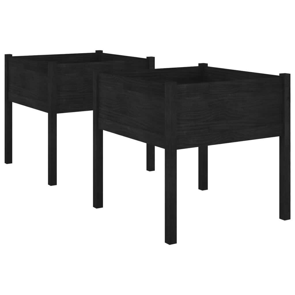 Pflanzkübel 2 Stk. 70X70X70 Cm Massivholz Kiefer