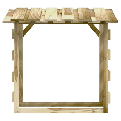 Pergola Mit Dach Imprägniertes Kiefernholz