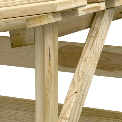 Pergola Mit Dach Imprägniertes Kiefernholz