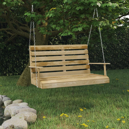 Schaukelbank 110 Cm Imprägniertes Kiefernholz