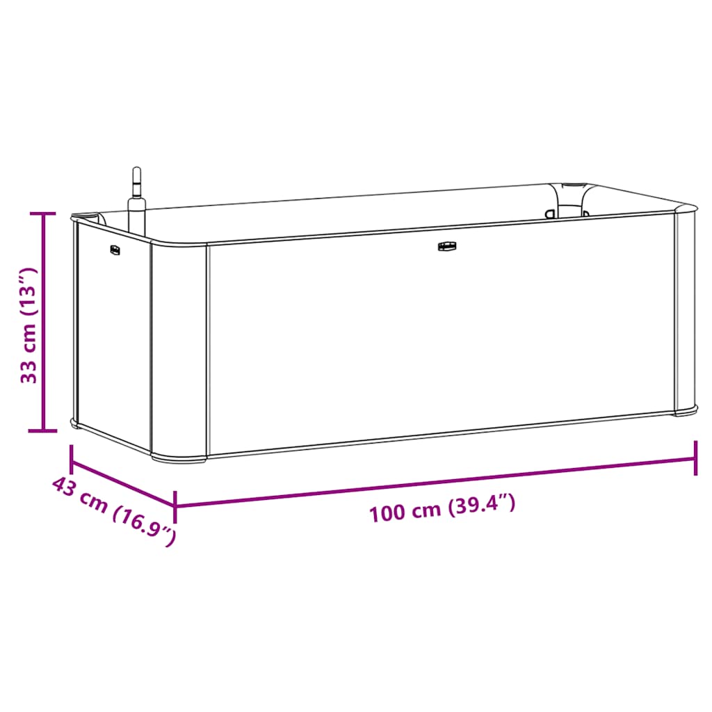 Garten-Hochbeet Mit Selbstbewässerungssystem 100X43X33 Cm