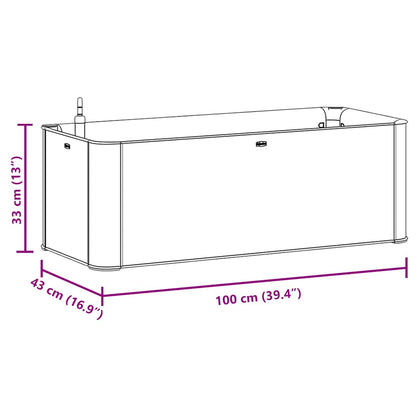 Garten-Hochbeet Mit Selbstbewässerungssystem 100X43X33 Cm