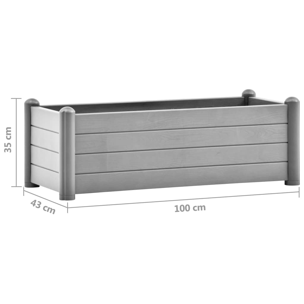 Garten-Hochbeet Pp Stein 100X43X35 Cm