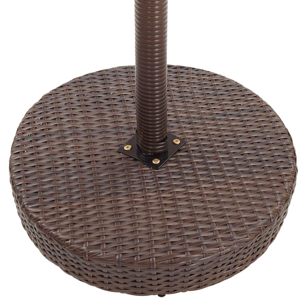 3-Tlg. Gartenbar-Set Mit Kissen Poly Rattan