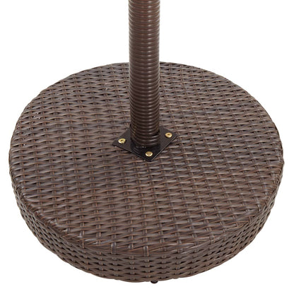 3-Tlg. Gartenbar-Set Mit Kissen Poly Rattan