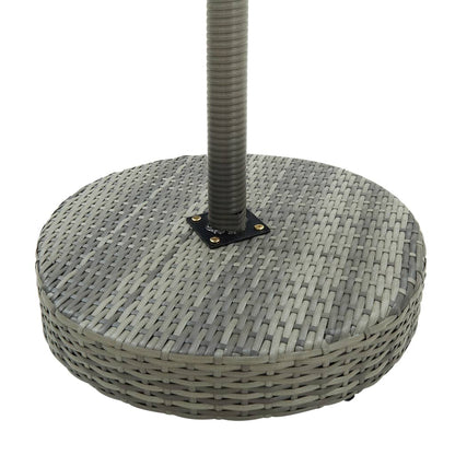 3-Tlg. Gartenbar-Set Mit Kissen Poly Rattan