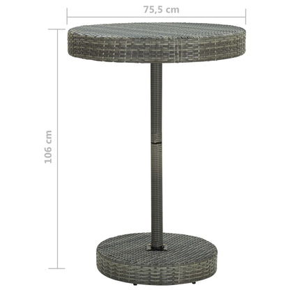5-Tlg. Gartenbar-Set Mit Kissen Poly Rattan