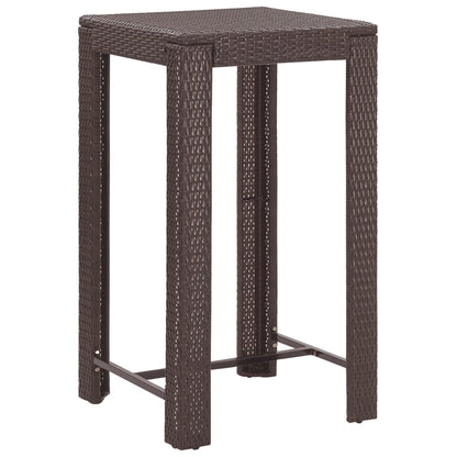 5-Tlg. Gartenbar-Set Mit Kissen Poly Rattan