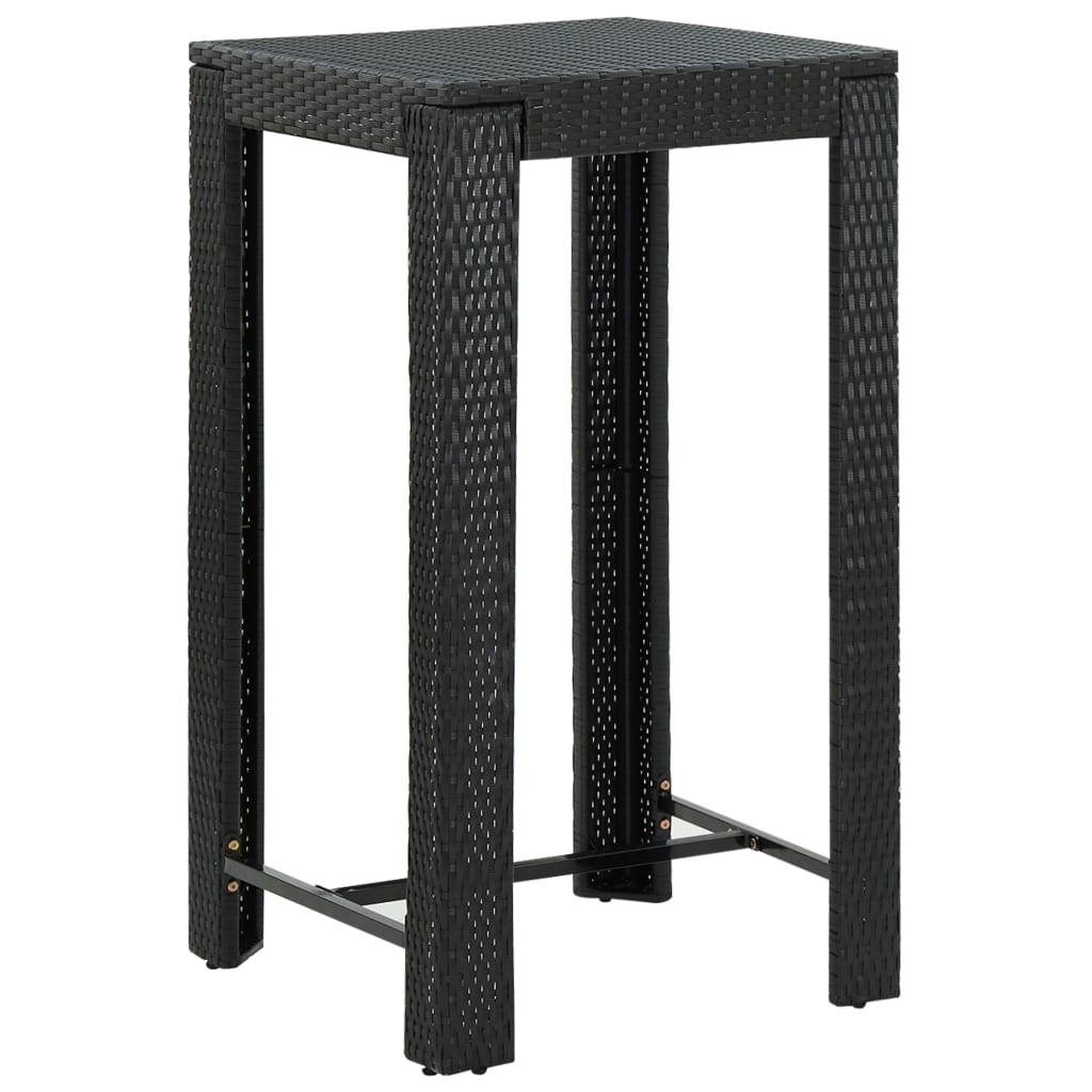 5-Tlg. Gartenbar-Set Mit Kissen Poly Rattan