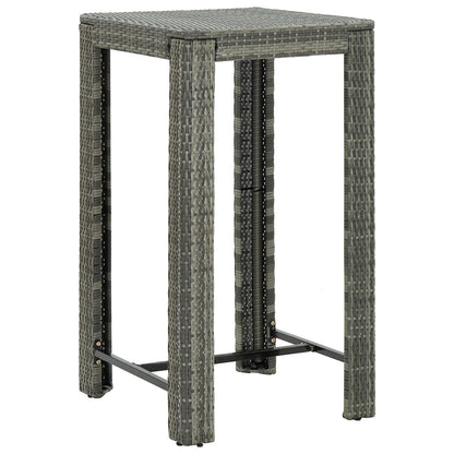5-Tlg. Gartenbar-Set Mit Kissen Poly Rattan