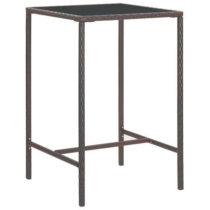 5-Tlg. Gartenbar-Set Mit Kissen Poly Rattan