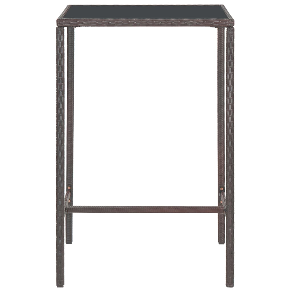 5-Tlg. Gartenbar-Set Mit Kissen Poly Rattan