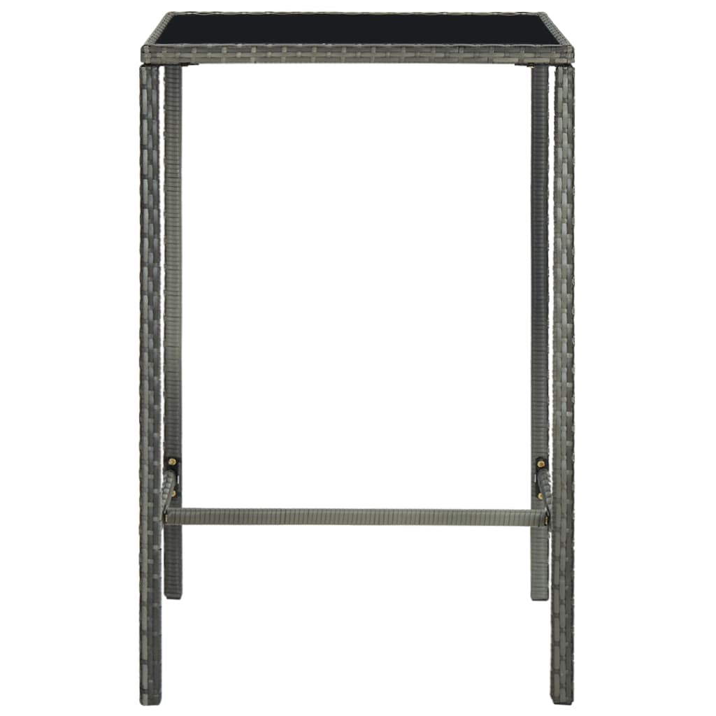 5-Tlg. Gartenbar-Set Mit Kissen Poly Rattan