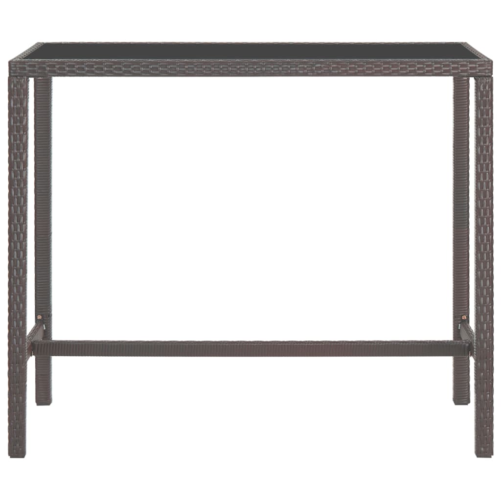 5-Tlg. Gartenbar-Set Mit Kissen Poly Rattan