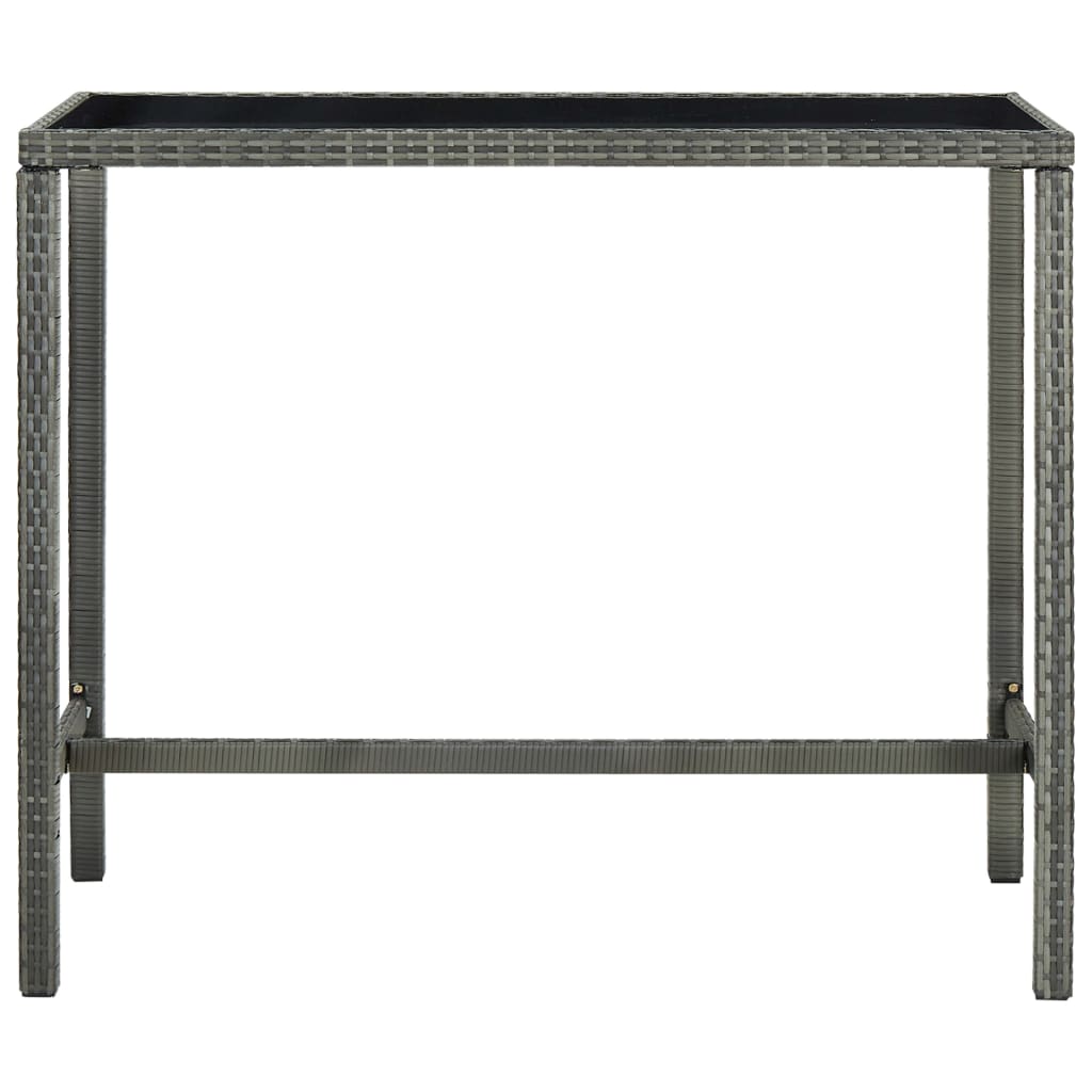 5-Tlg. Gartenbar-Set Mit Kissen Poly Rattan