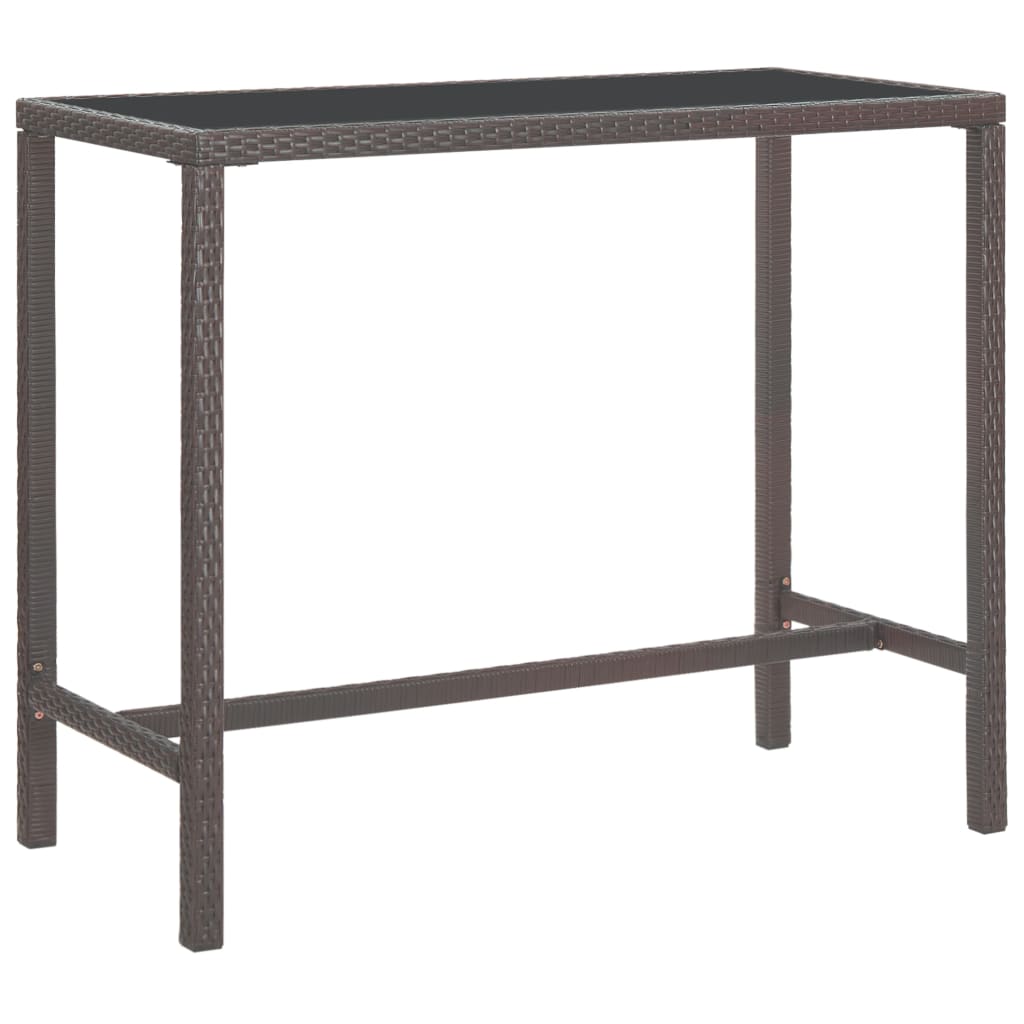 7-Tlg. Gartenbar-Set Mit Kissen Poly Rattan