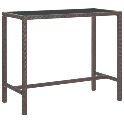 7-Tlg. Gartenbar-Set Mit Kissen Poly Rattan