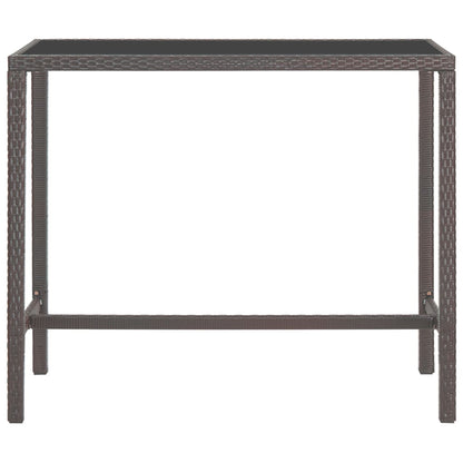 7-Tlg. Gartenbar-Set Mit Kissen Poly Rattan