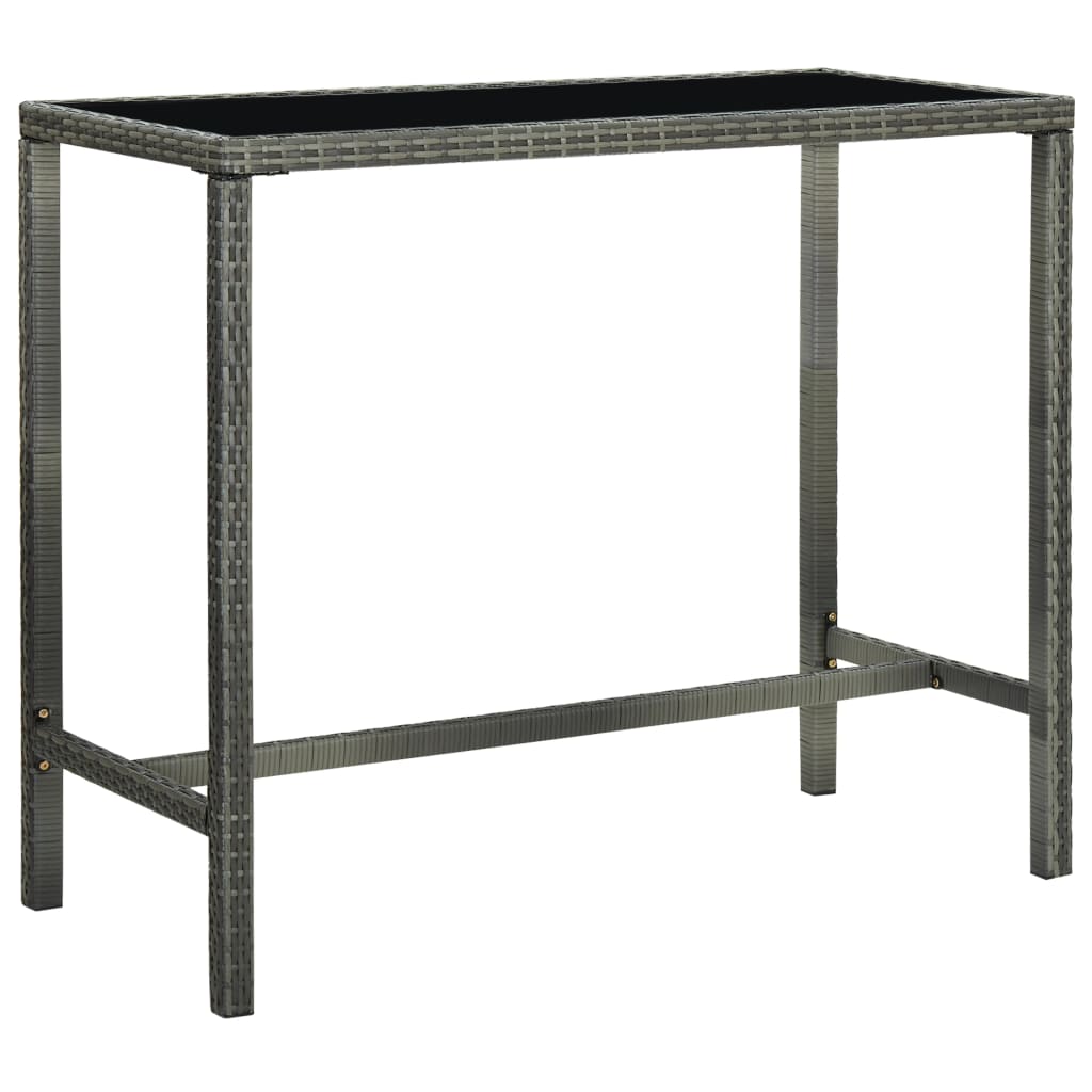 7-Tlg. Gartenbar-Set Mit Kissen Poly Rattan