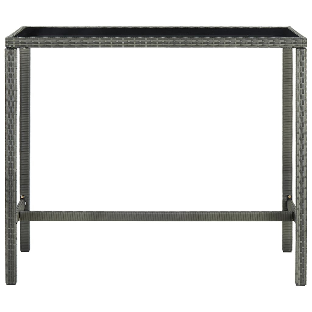 7-Tlg. Gartenbar-Set Mit Kissen Poly Rattan