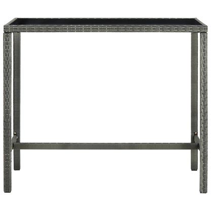 7-Tlg. Gartenbar-Set Mit Kissen Poly Rattan