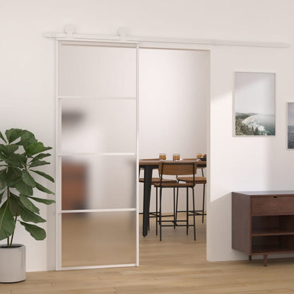 Schiebetür 76X205 Cm Hartglas Und Aluminium