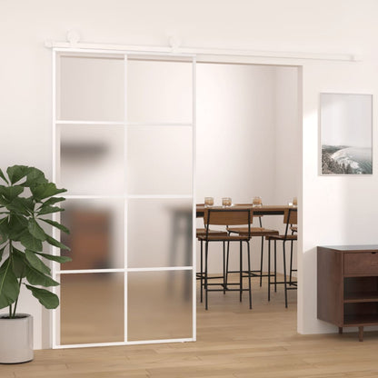Schiebetür 102,5X205 Cm Hartglas Und Aluminium