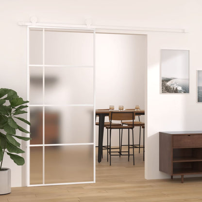Schiebetür 76X205 Cm Hartglas Und Aluminium