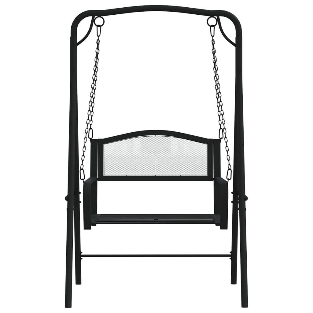 Hollywoodschaukel 124 Cm Schwarz Stahl