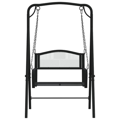Hollywoodschaukel 124 Cm Schwarz Stahl