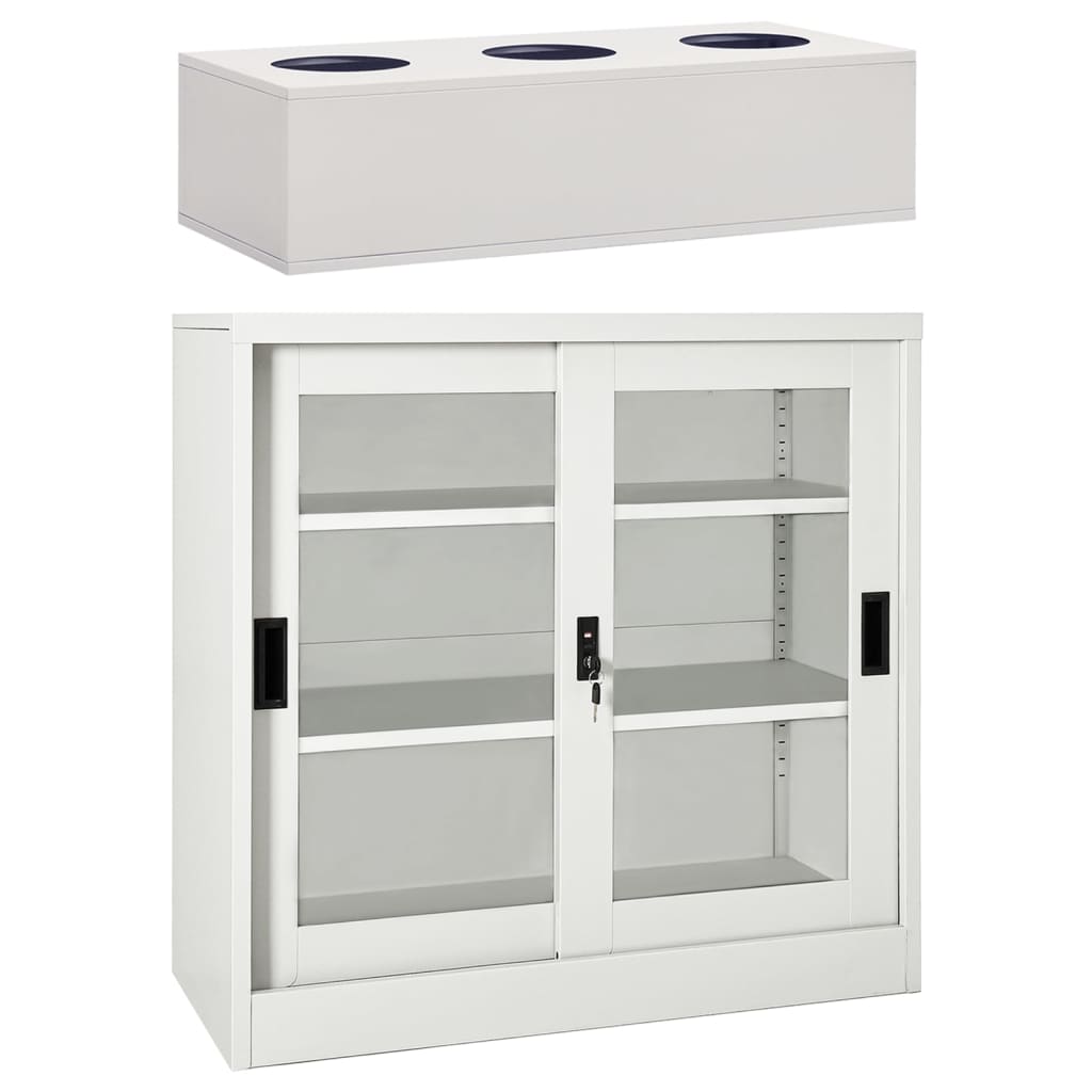 Schrank Mit Schiebetür 90X40X90 Cm Stahl