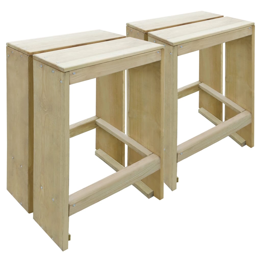 3-Tlg. Gartenbar-Set Kiefernholz Imprägniert