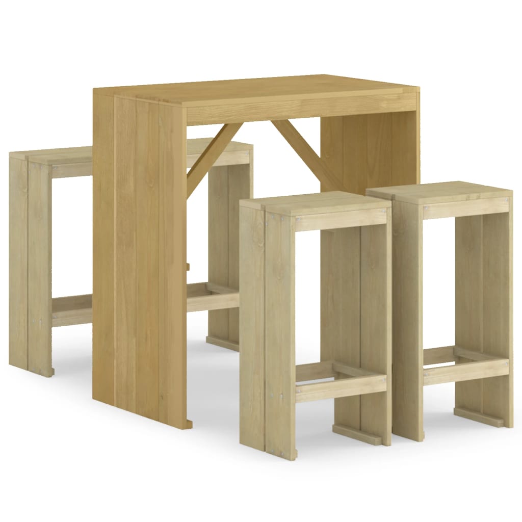 5-Tlg. Gartenbar-Set Kiefernholz Imprägniert