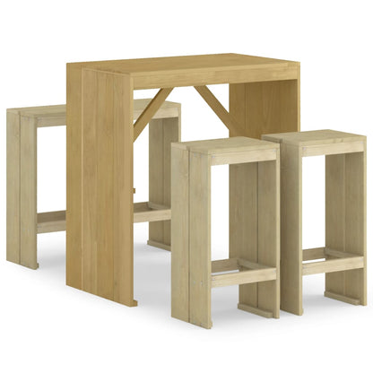 5-Tlg. Gartenbar-Set Kiefernholz Imprägniert