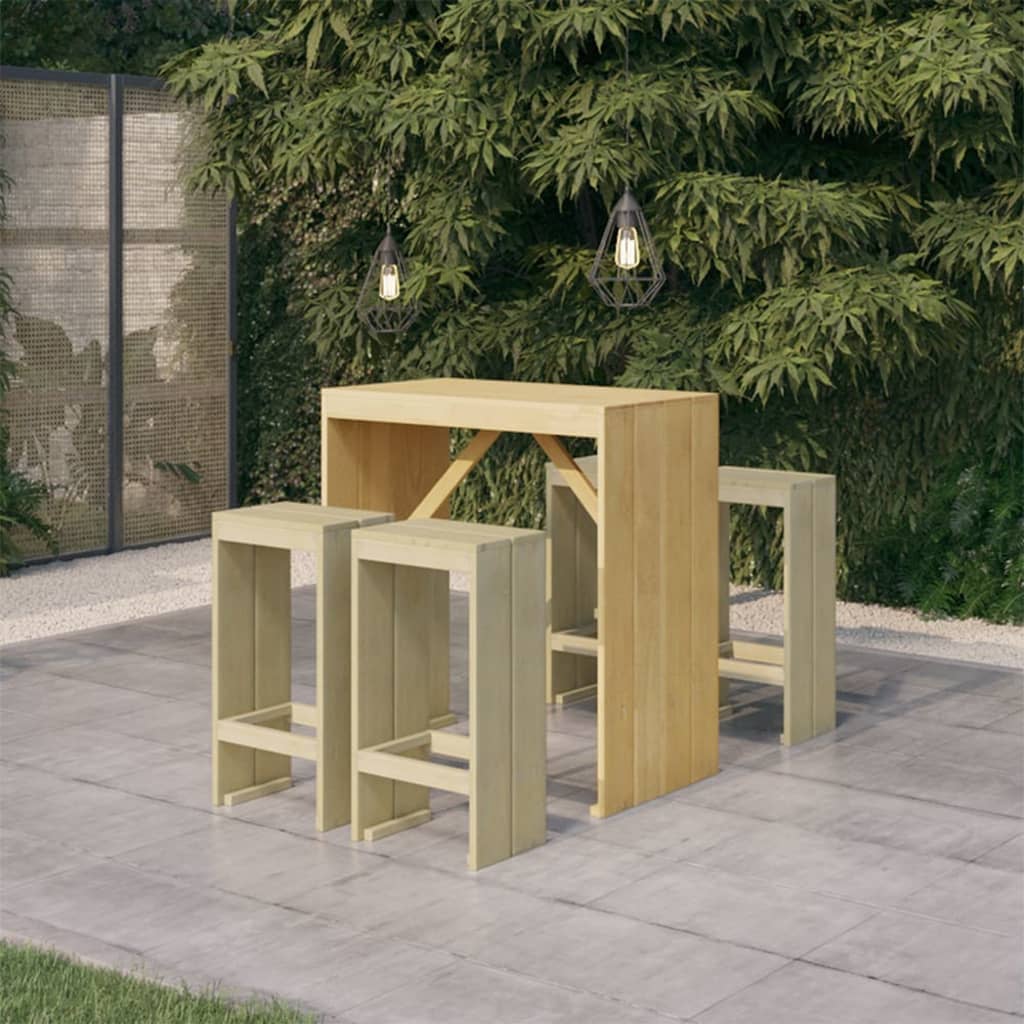 5-Tlg. Gartenbar-Set Kiefernholz Imprägniert