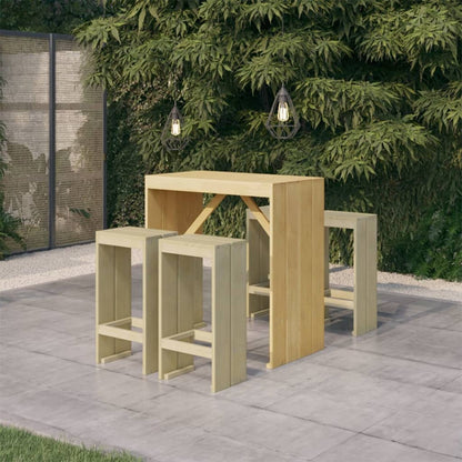 5-Tlg. Gartenbar-Set Kiefernholz Imprägniert